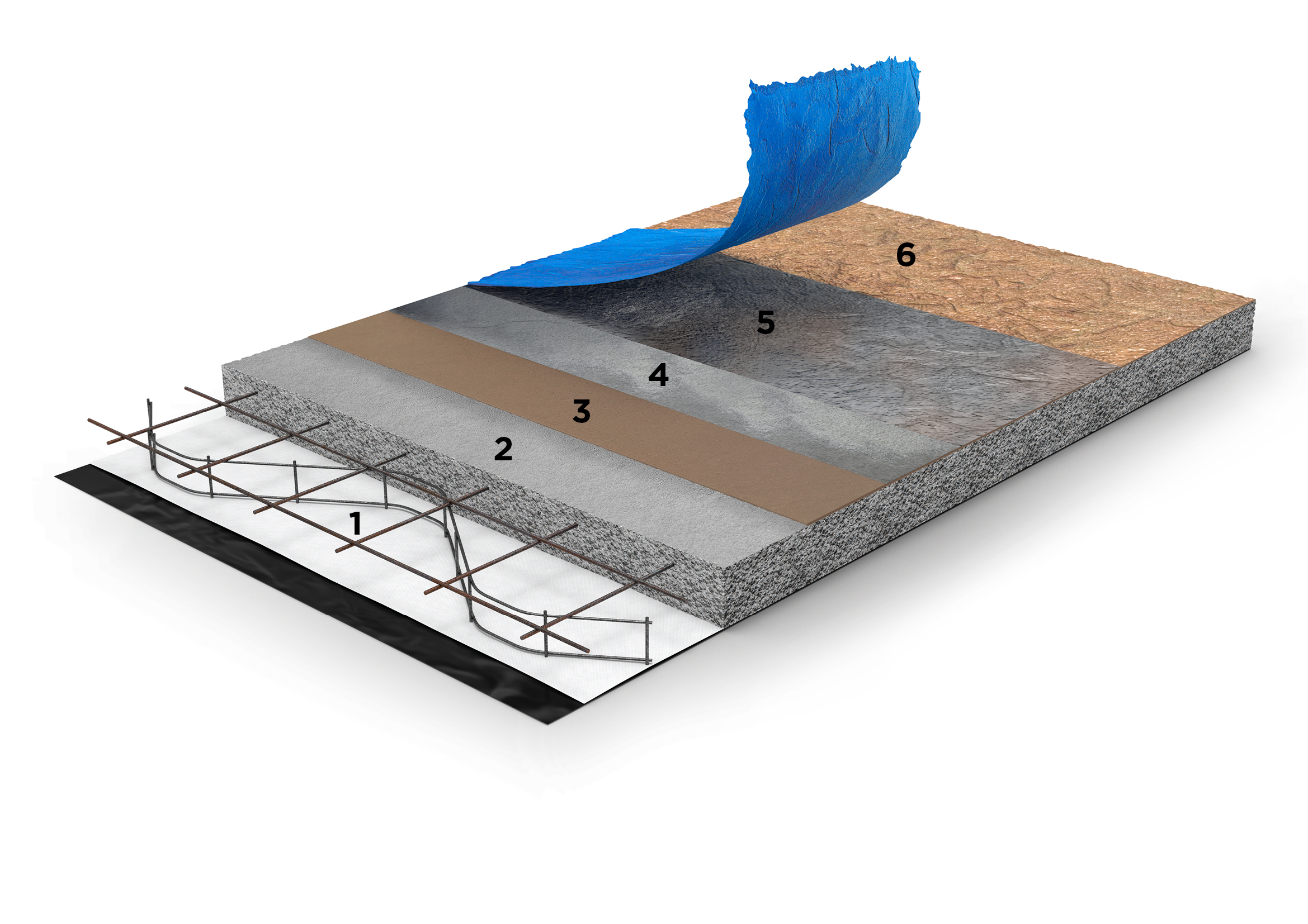 constructie van gestempelde betonnen vloer